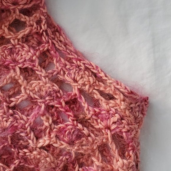 Silk & Mohair Handmade Crochet Sweater - Picture 4 of 6